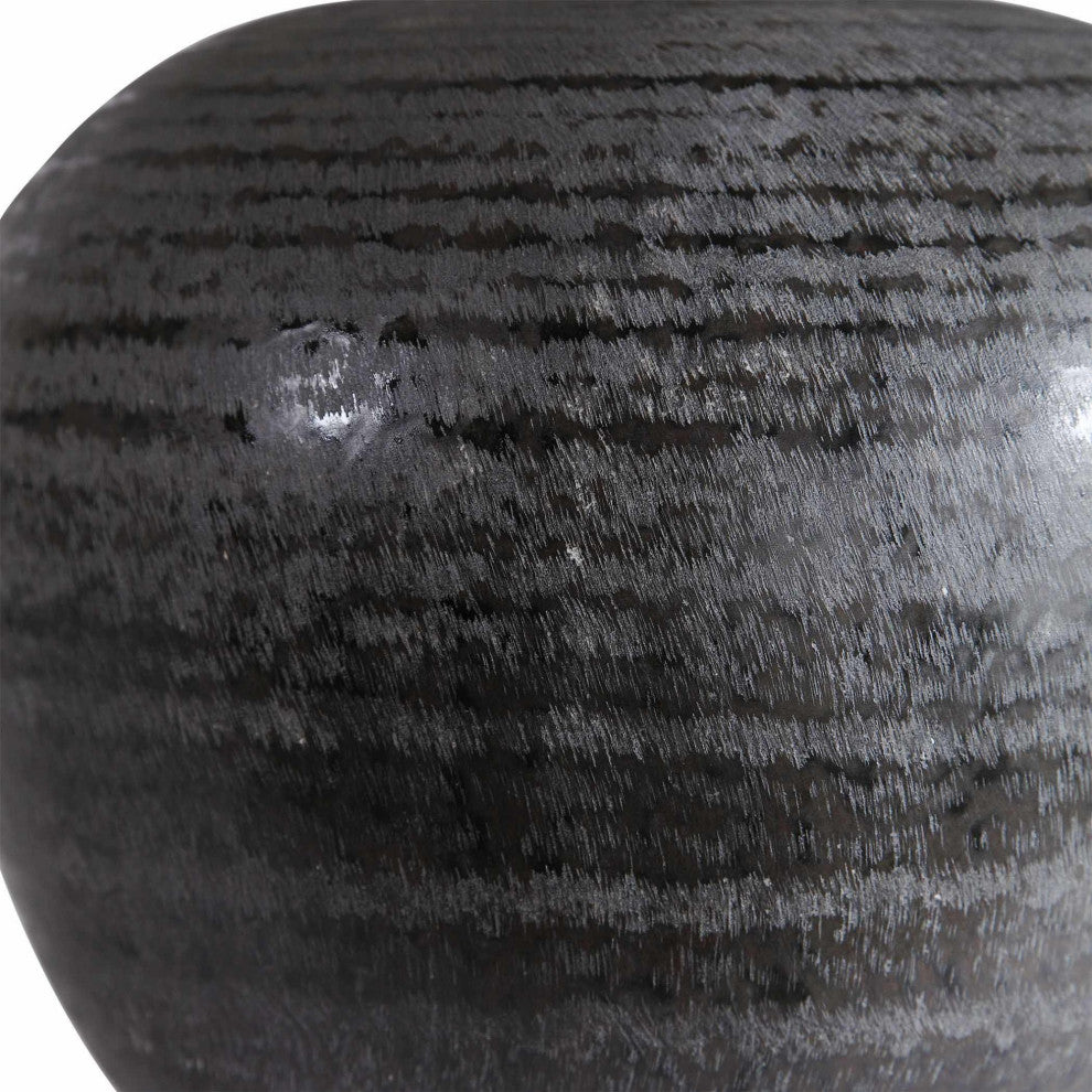 Uttermost 26349-1 Mikkel 22" Tall Vase Table Lamp - Charcoal