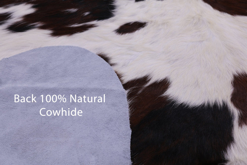 Organic Natural Hair-On Cowhide Area Rug 7' 0" X 6' 4" C1506