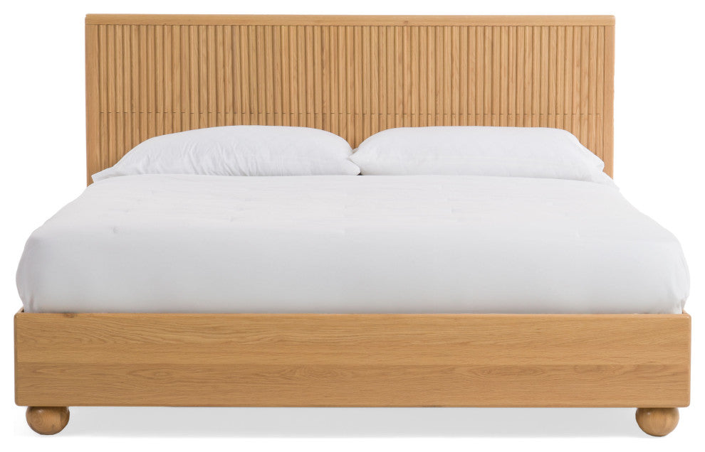 Modrest Winters Modern Natural Oak Bed, Queen