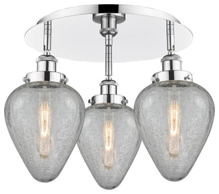 Innovations Geneseo 3 17.75" Flush Mount Polished Chrome