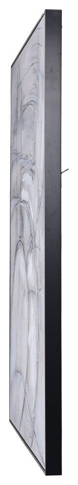 Rudiment II Hand Painted Abstract Framed Canvas 32"Wx47"H2"D