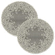 Blossom 20" Round Doily, Set of 2, Ecru