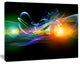 Waves of Music Fractal Design, Abstract Canvas Wall Art Print, 60"x28"