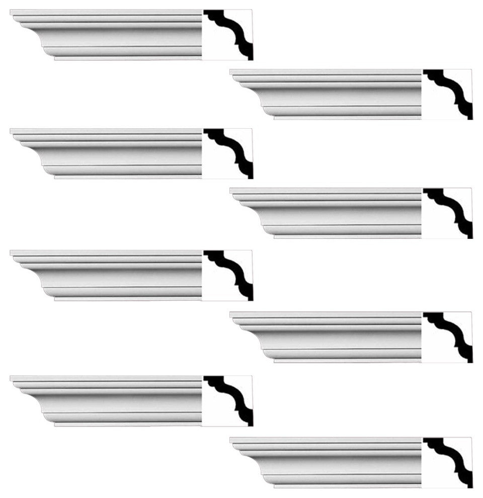 Cornice White Urethane Wellesley Design 8 Pieces Totaling 752" Length