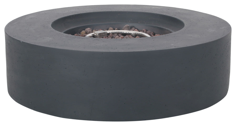 Hearth Outdoor 50,000 BTU Circular Fire Pit, No Tank Holder, Dark Gray