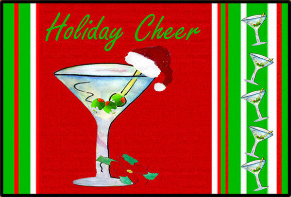 Happy Holiday Martini Rug, 24"x36"