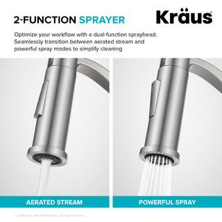 KRAUS Torak Commercial Style 2-Function 1-Handle Pull Down Kitchen Faucet MB