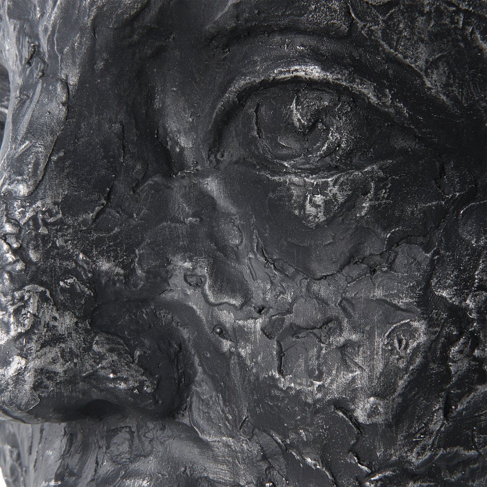 Uttermost 04350 14" Tall Polyresin People and Figures Sculpture - Steel Gray