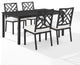 Locke 5Pc Outdoor Dining Set Table, 4 Chairs
