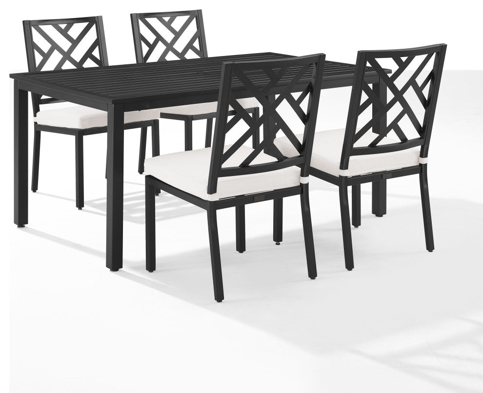 Locke 5Pc Outdoor Dining Set Table, 4 Chairs