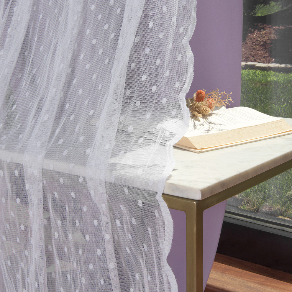 Sheer Pretty Dot and Blackout Curtains, Lavender, 52"x84"