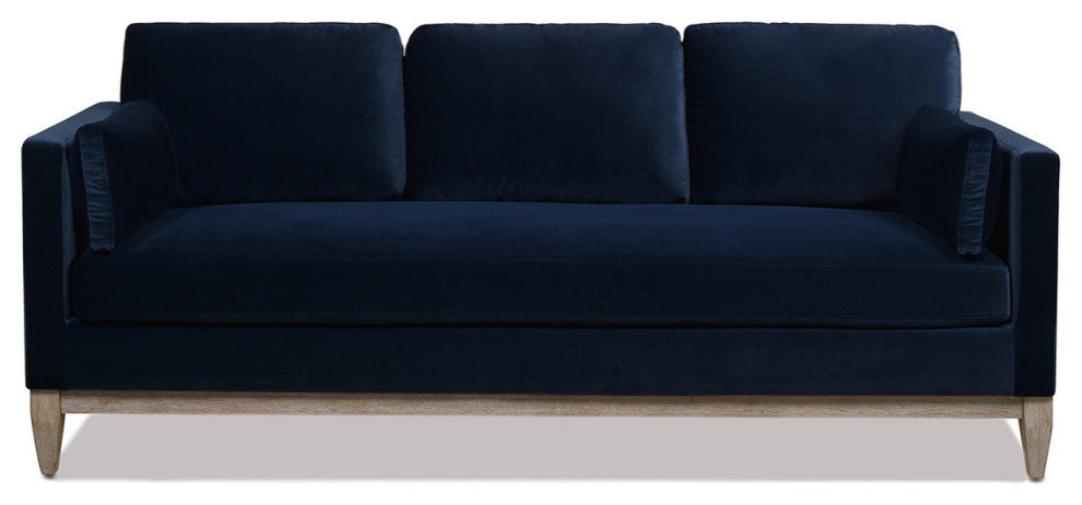 Knox 84" Modern Farmhouse Sofa, Dark Navy Blue Performance Velvet