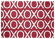 Hugs and Kisses Valentines Chenille Rug, Brick, 5'x7'