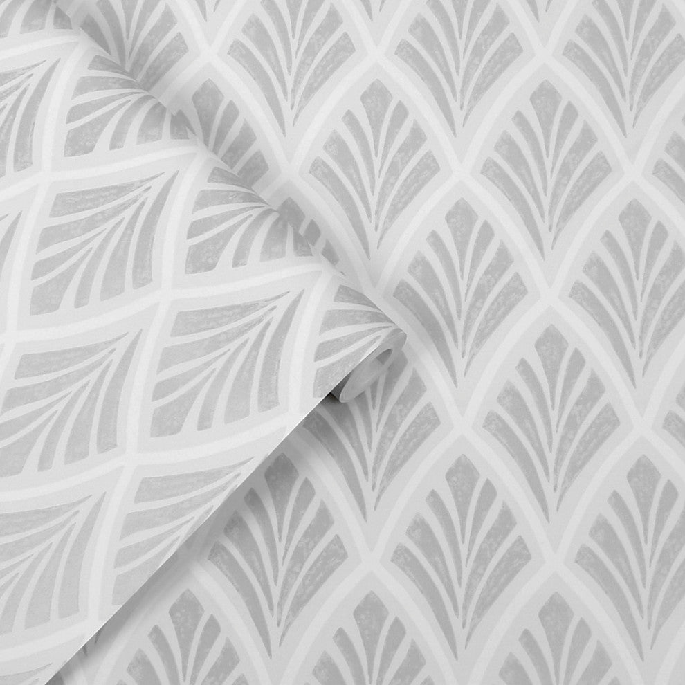 Laura Ashley Florin Wallpaper, Silver