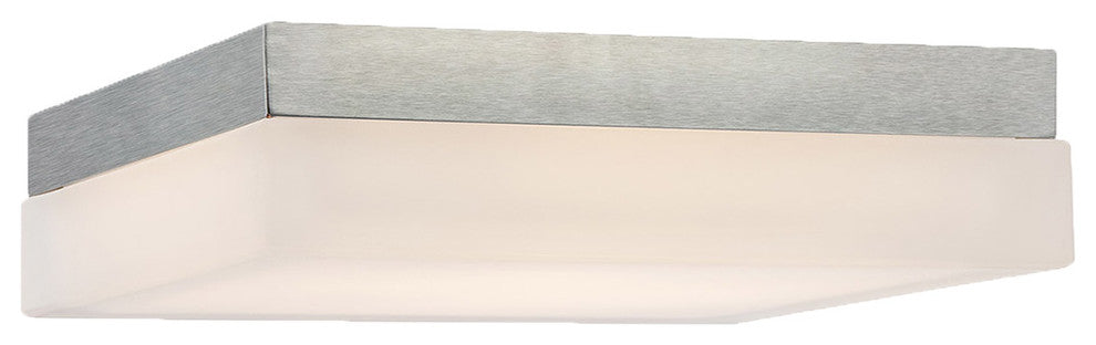 Dice 9" LED Square Flush Mount 3500K, Brushed Nickel
