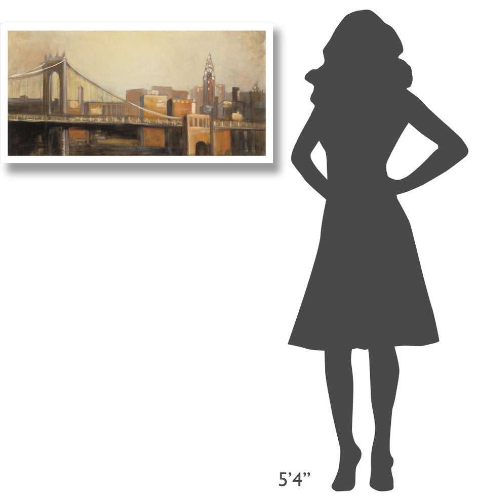 "NYC Dawn" Digital Paper Print by Julia Purinton, 38"x20"