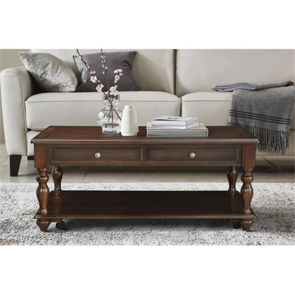 Homelegance Lovington Cocktail Table With Lift Top on Casters, Espresso