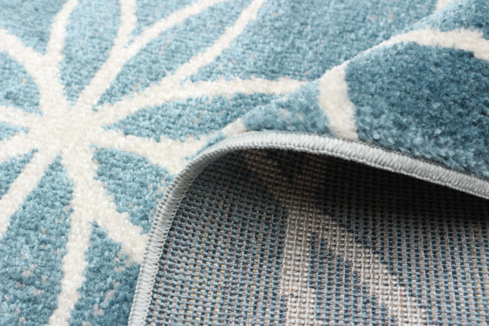 Aqua Terali Area Rug, Turquoise, 2'6"x8'