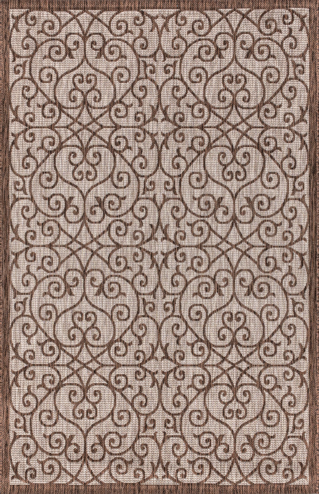 Madrid Vintage Filigree Textured Weave Indoor/Outdoor Area Rug