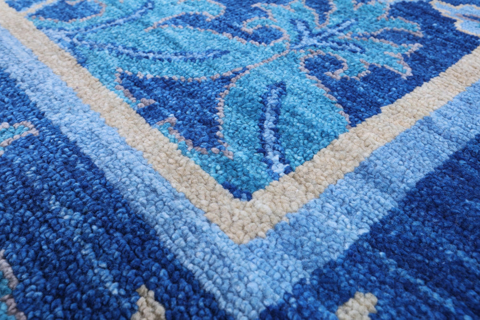 Hand Knotted William Morris Wool Rug 9' 1" X 12' 2" - Q13604