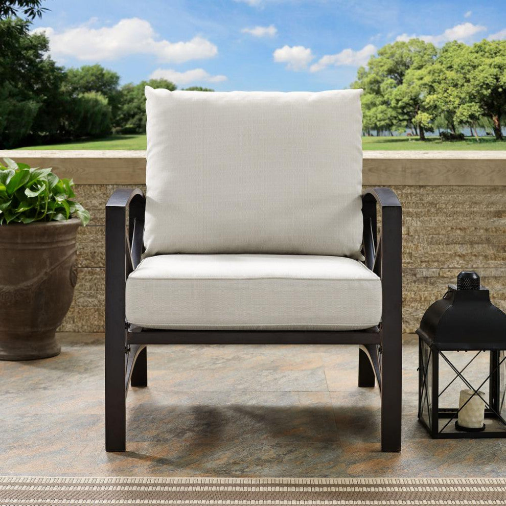 Kaplan Armchair Oatmeal/Oil Rubbed Bronze