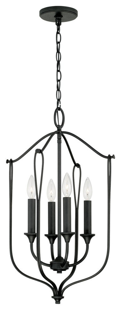 Capital Lighting Bentley 4-Light Foyer 541641BI Black Iron