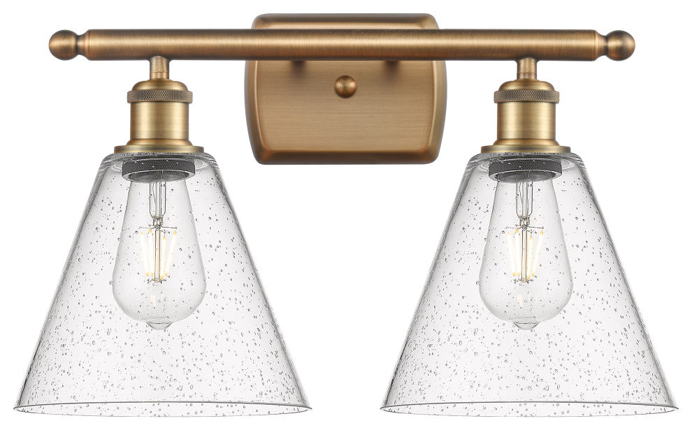Innovations 516-2W-BB-GBC-84-LED 2 Light Bath Vanity Light, Brushed Brass