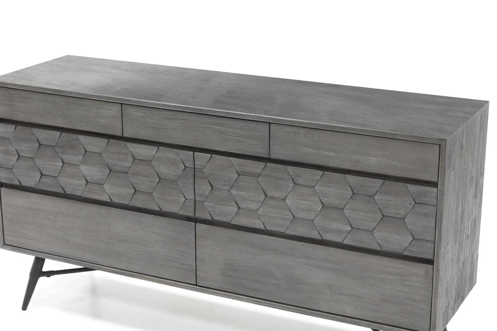 Makena 6 Drawer Dresser in Grey Acacia Wood