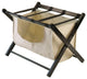 Dora Luggage Rack with Fabric Basket, Espresso