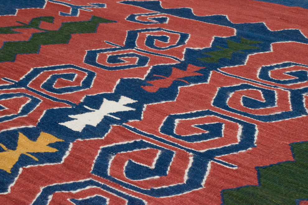 New Handwoven Turkish Kilim Rug 5' 8" x 7' 10", 68 in. x 94 in.