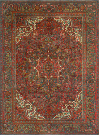 Vintage Heriz Edouard Red/Charcoal Rug, 7'10x10'7