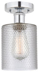 Innovations 616-1F-PC-G112 1 Light Semi-Flush Mount, Polished Chrome