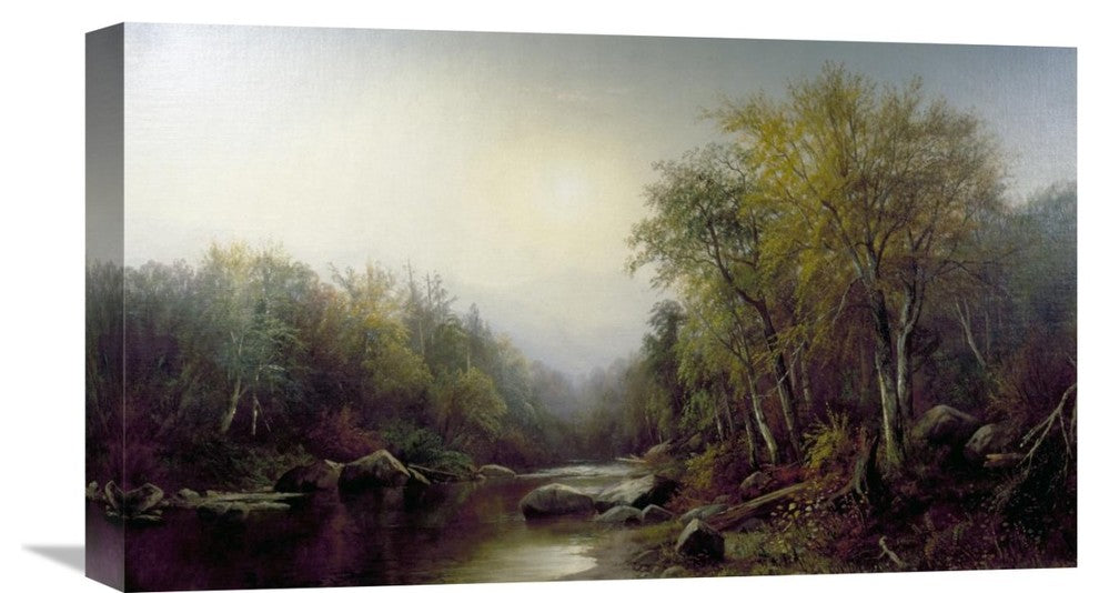 "Adirondack Landscape" Canvas Giclee by Joseph Antonio Hekking, 22"x13"