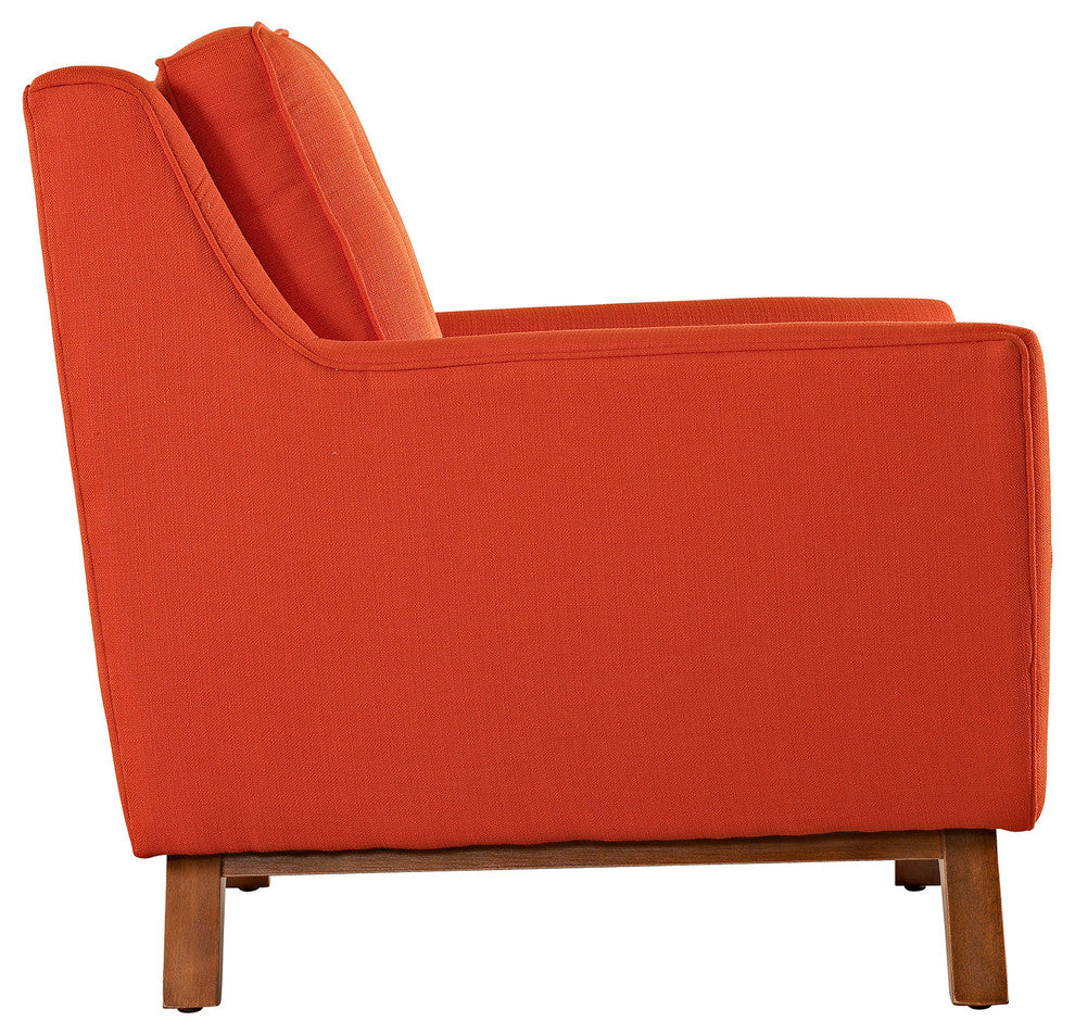 Modern Atomic Red Beguile 3 Piece Upholstered Fabric Living Room Set