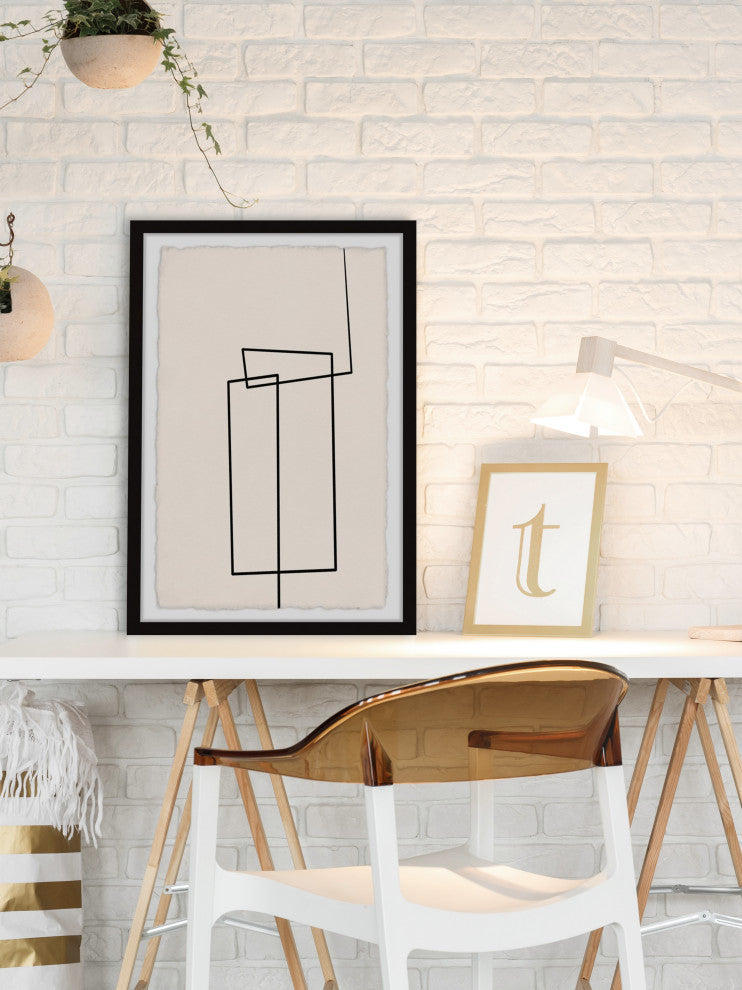 "Between the Lines" Framed Painting Print, 24x36