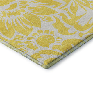 Premium Machine Washable Mayfield AMF551 Yellow 3' x 5' Rug