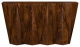 Denali Console Table Carved Solid Wood Natural Finish