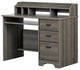 South Shore Versa Computer Desk with Hutch in Gray Maple