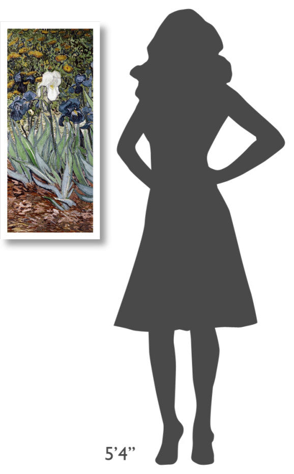 "Irises (left)" Digital Paper Print by Vincent van Gogh, 15"x32"