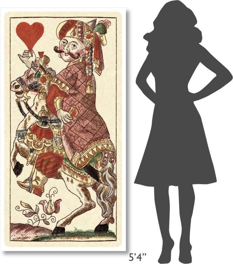 "Knight of Hearts (Bauern Hochzeit Deck)" Paper Art, 32"x62"