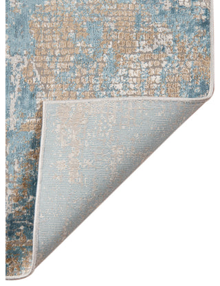 Haleena Alerra Gold/Blue Polyester Blend Area Rug, 8'6"x11'6"