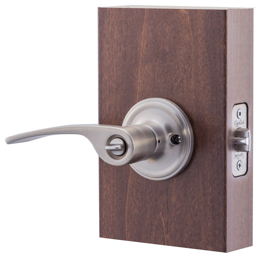 KL2240BC Scandinavian Style Keyed Entry Lever, Satin Stainless