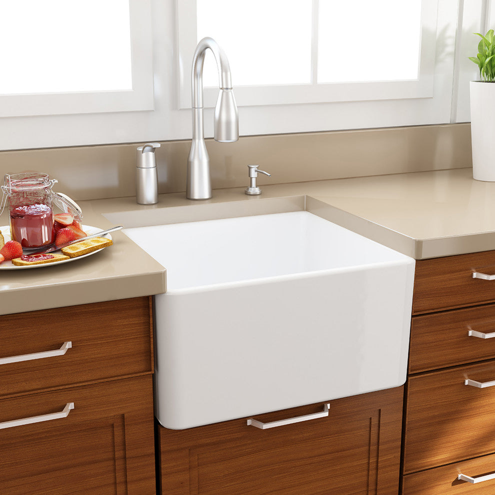 Nantucket Sinks 20" Fireclay Farmhouse Kitchen Sink