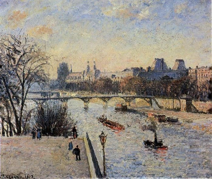 Camille Pissarro The Louvre, 20"x25" Wall Decal