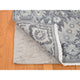Thunder Gray, Hand Knotted Oushak Influence Silk Wool Oriental Rug, 7'9"x10'