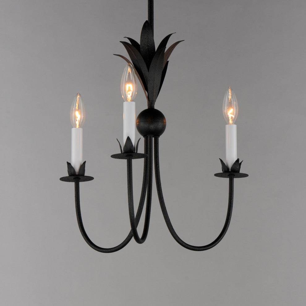Maxim 2883 Paloma 3 Light 16"W Taper Candle Multi Light Pendant - Anthracite