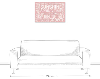 Pink Spring Sayings 30x20 Canvas Wall Art