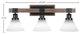 Tacoma 3-Light Bath Bar, White Muslin