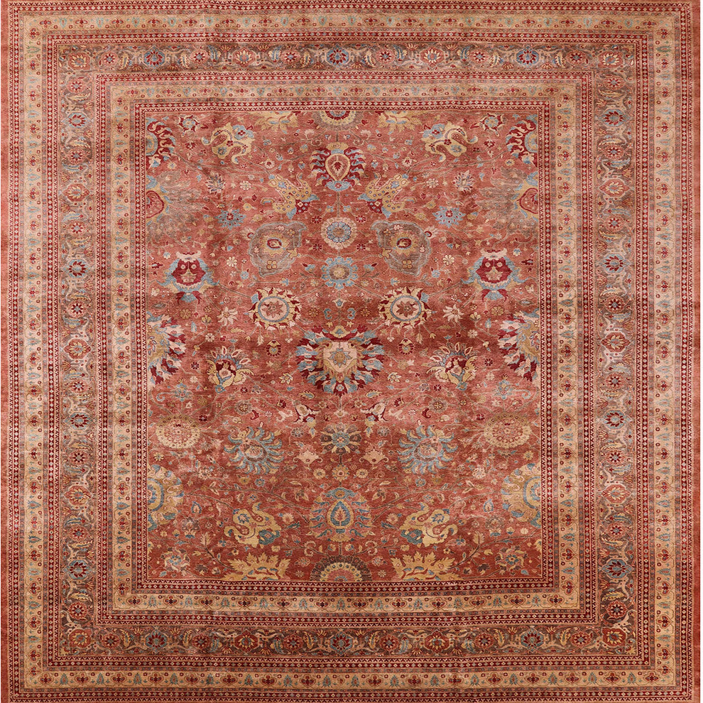Ahgly Company Indoor Square Mid-Century Modern Area Rugs, 5' Square