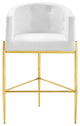 Savour Tufted Performance Velvet Bar Stool - White